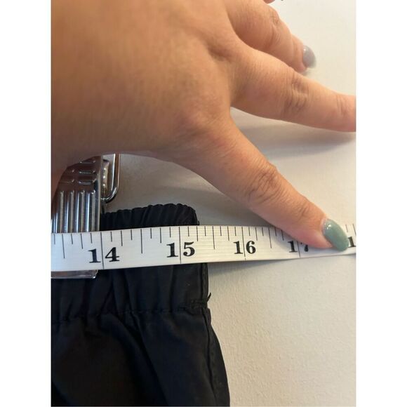 Zara Parachute Pants sz M Wide-leg black utility street hip hop - Picture 8 of 13